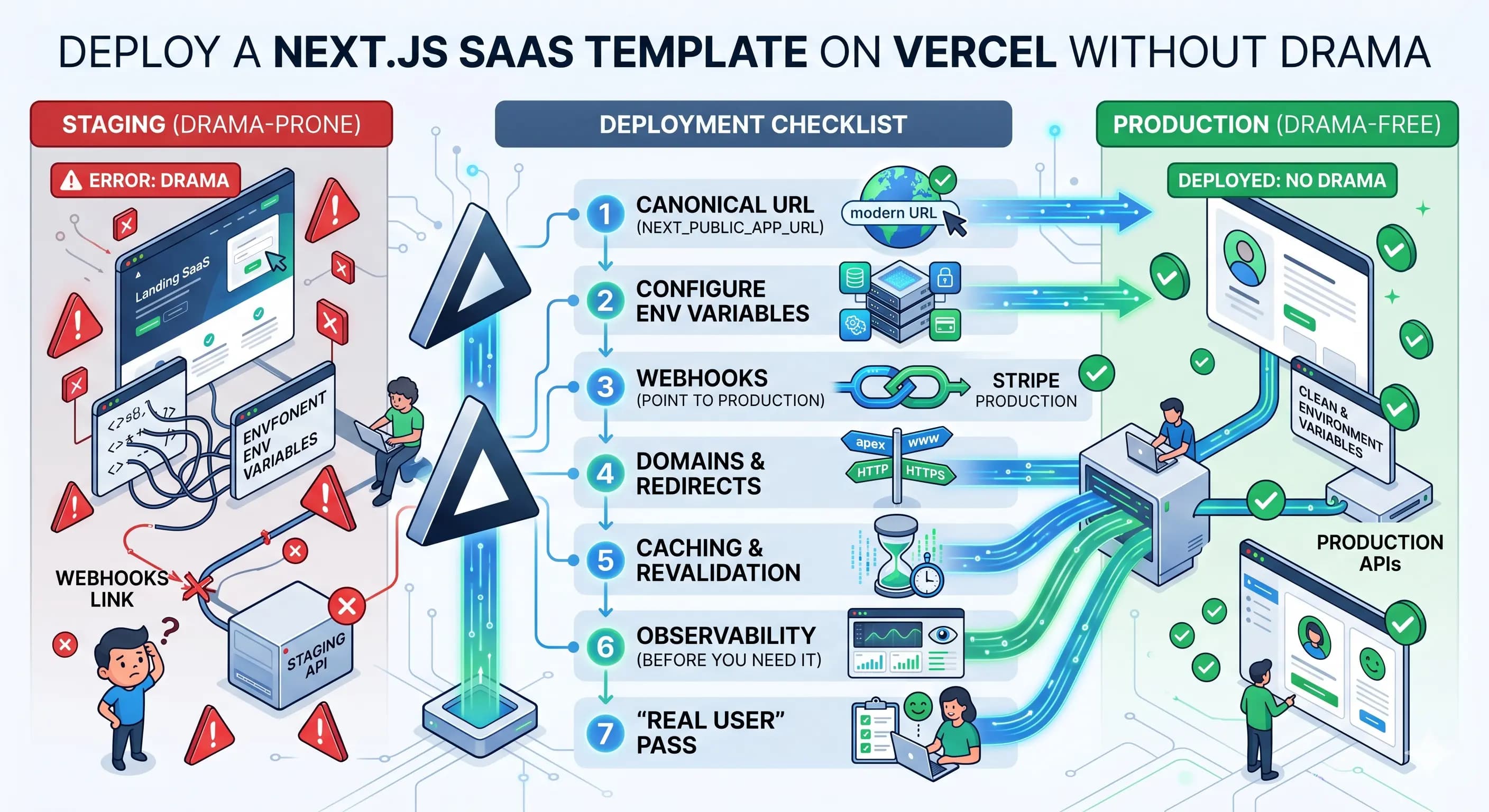 Deploy a Next.js SaaS template on Vercel without drama